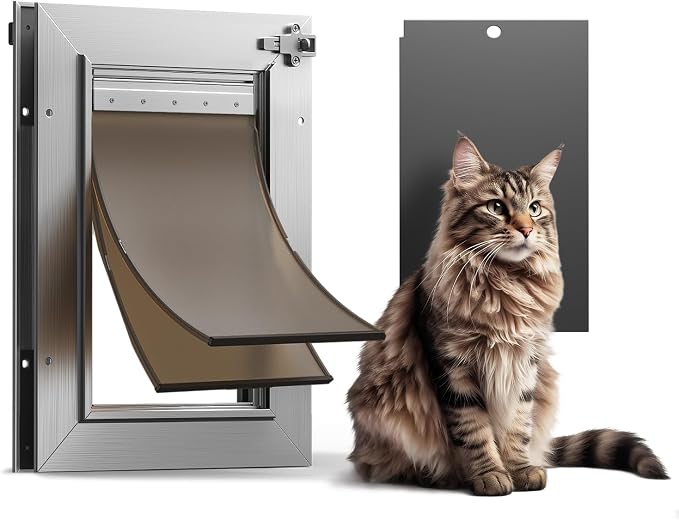 Cat Door, All Aluminum Small Dog Doggy Doggie Door by HomePage