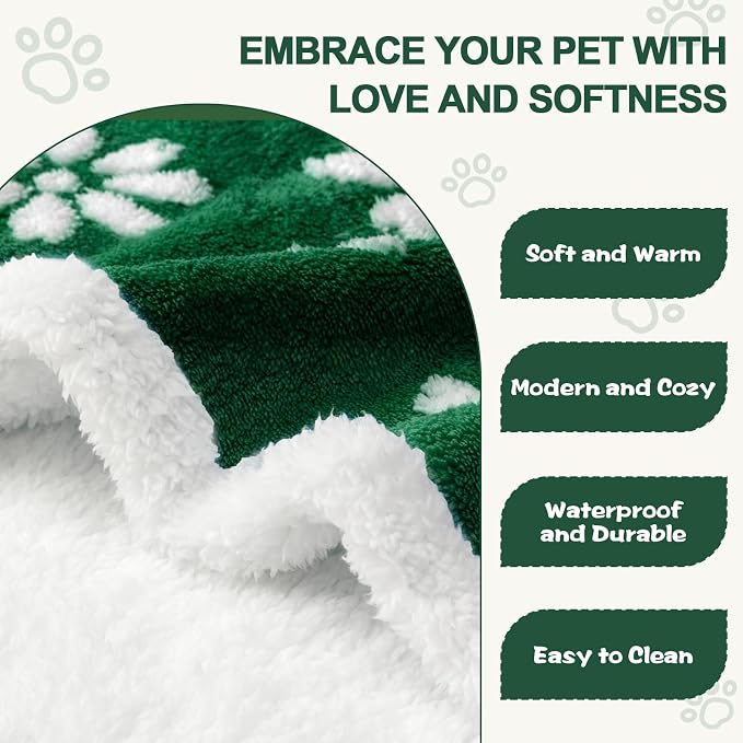 Waterproof Blanket for Dog Puppy Cat, Cute 3D Textured Flower Dog Blanket for - Image 3