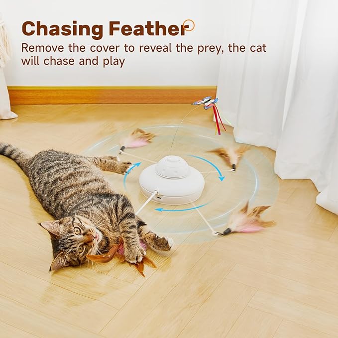 Potaroma Cat Toys Chargeable, 3in1 Hide and Seek, Automatic Interactive Fun - Image 5