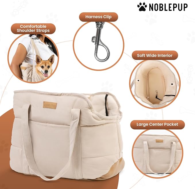 Plush Dog Purse Carrier for Small Dogs, Soft Dog Tote Bag - Image 4