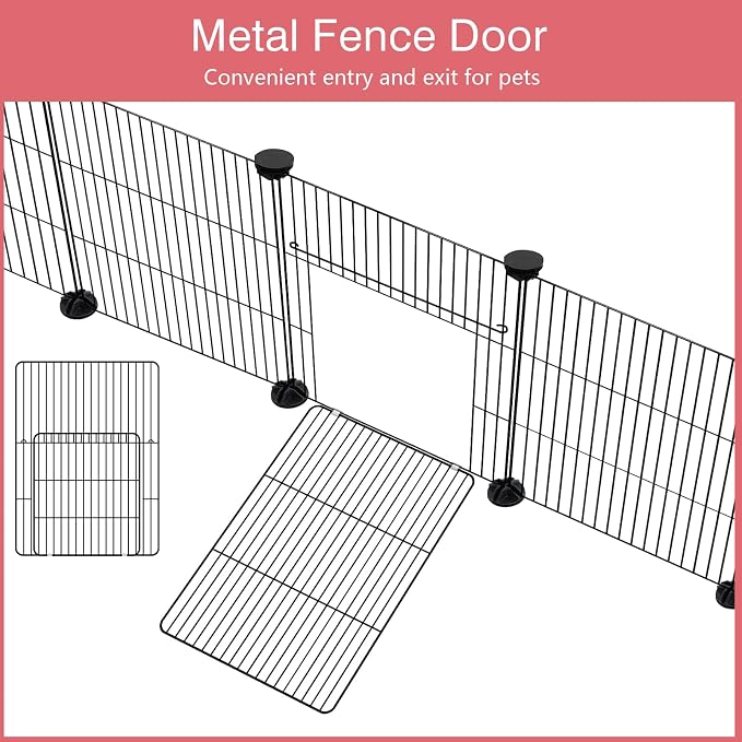 12 Panels Small Animal Playpen, C&C Cage - Image 3