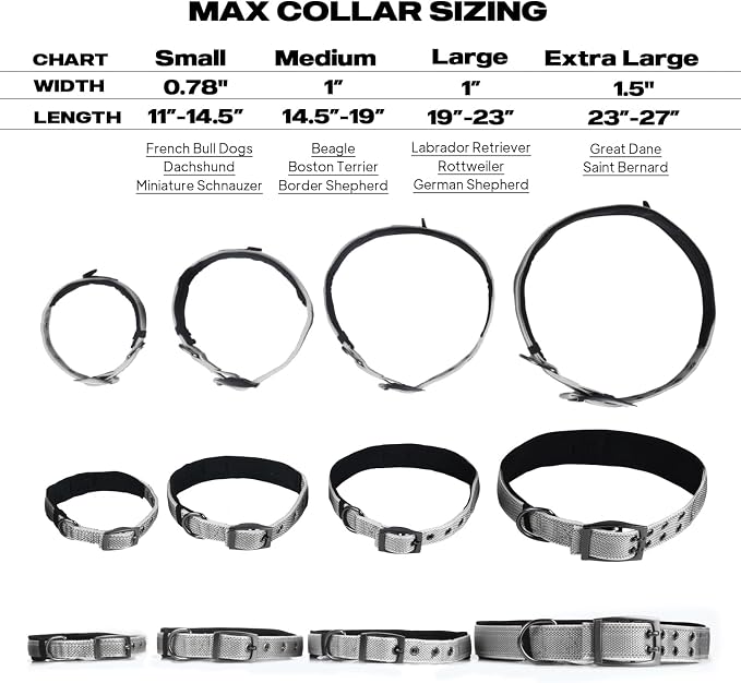 PetiFine Dog Collars for Medium Dogs, Neoprene Padded and Adjustable, - Image 5