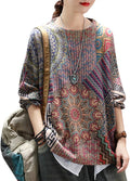 YESNO Women Christmas Sweater Graphic Printed Oversized Pullover Sweaters by YESNO