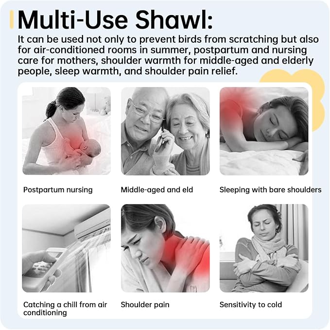 QBLEEV Parrot Anti-Scratch Shoulder Protector, Bird Diaper Poop Cover Pad - Image 5