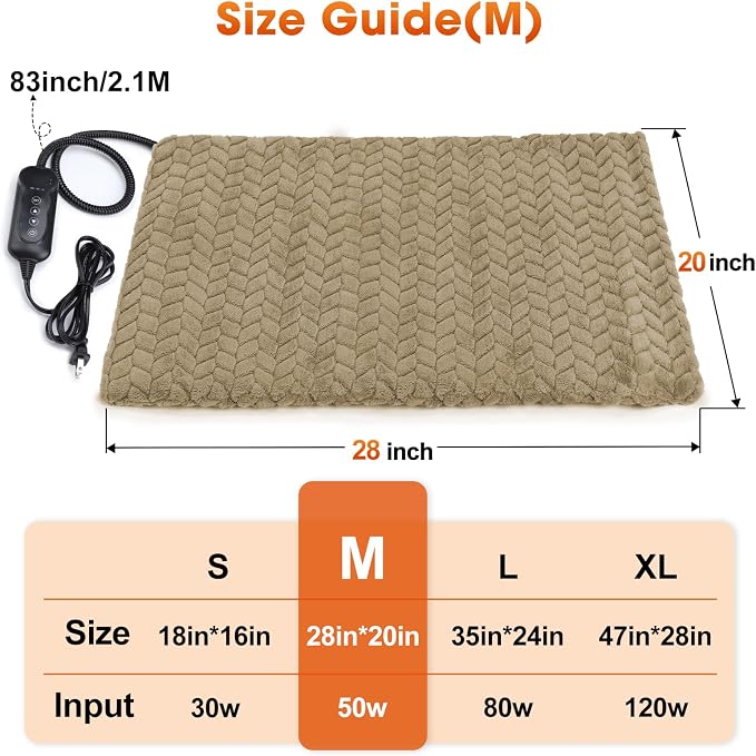 GASUR Heated Cat Bed, Waterproof Cat Heating Pad Indoor w/Timer, Temp - Image 7
