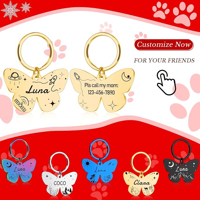 Custom Butterfly Dog Tag - Image 6