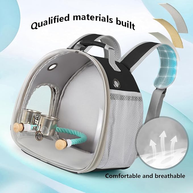 Small Bird Travel Backpack Carrier Cage - Image 5