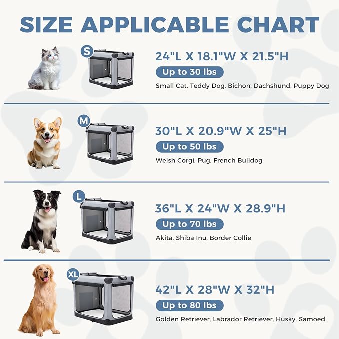 DUMOS Dog Crate 36 Inch Travel Cat Pet Carrier - Image 5