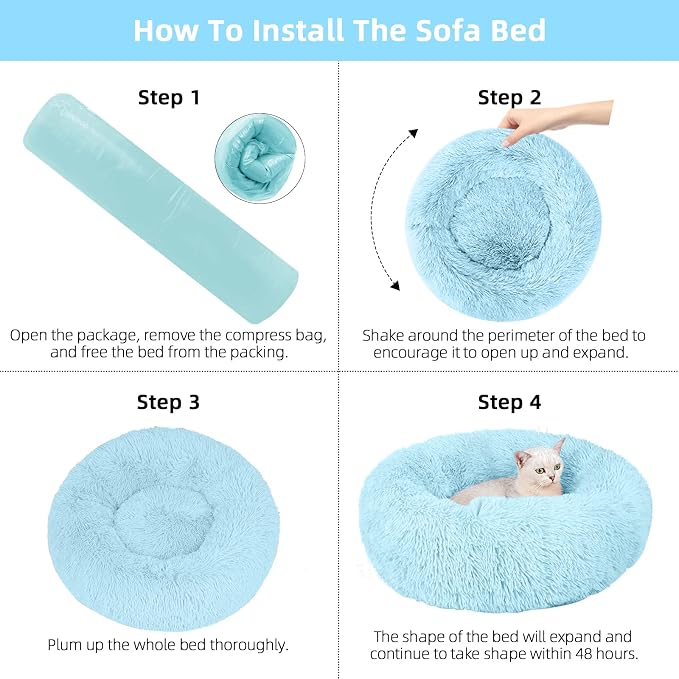 Nisrada Cat Beds for Indoor Cats, 20 Inch Dog Bed for Small Melium Large Dogs - Image 6