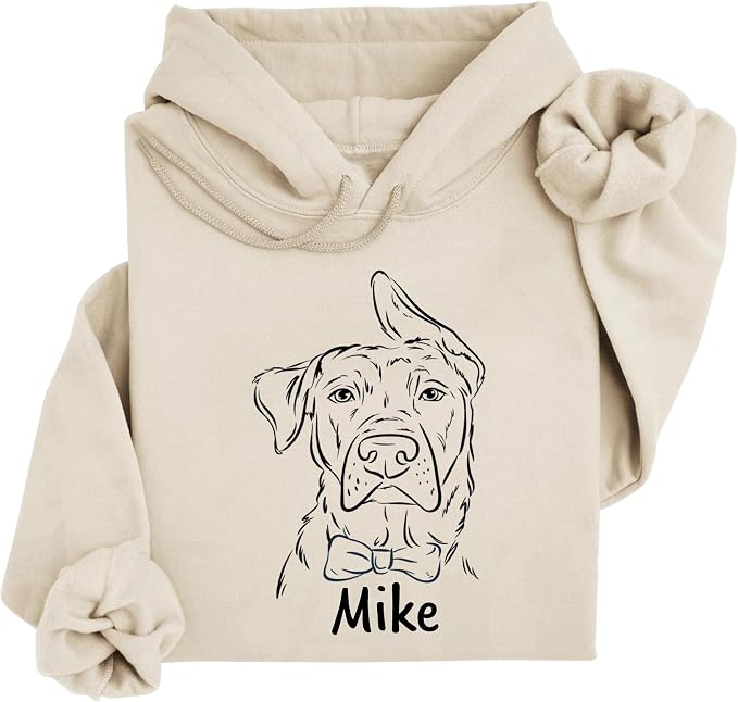 Custom Dog Face Sweatshirt Hoodie T-Shirt, Custom Pet Name, Personalized Pet - Image 5