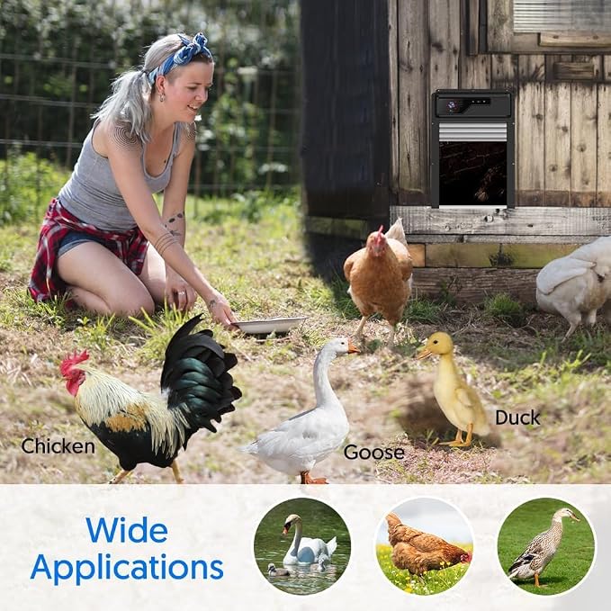 1080P HD Camera Solar Automatic Chicken Coop Door, 5000 mAh Large Battery - Image 7