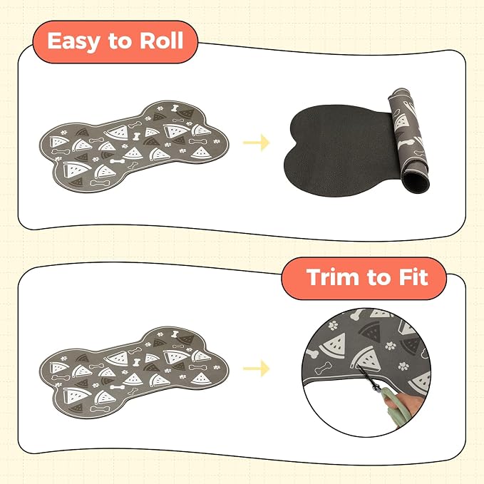 Dog Food Mat, 0.15” Thickened Super Absorbent Pet Feeding Mat - Image 6