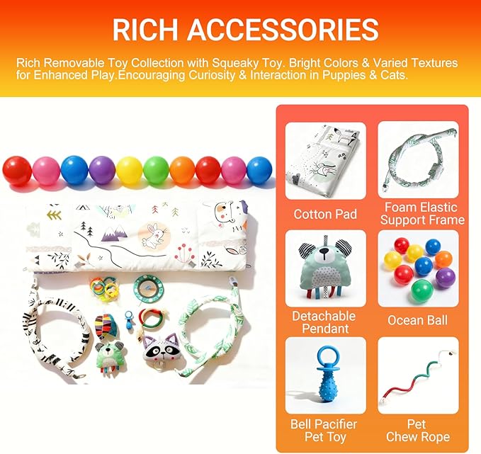 Puppy Play Gym & Cat Activity Mat, - Image 4