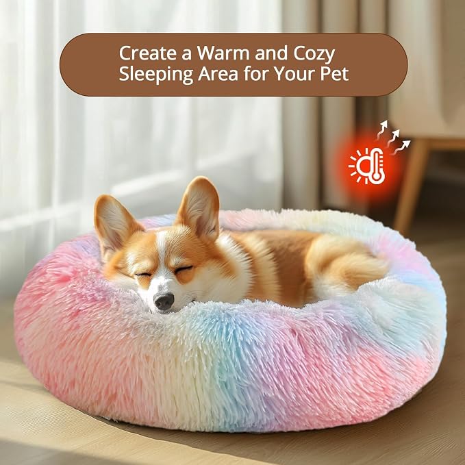 JOLLYVOGUE Calming Small Dog & Cat Bed - Image 4