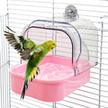 Tfwadmx Bird Cage Bath Hanging Parrot Bath Tub Water Shower Food Feeder Holder by Tfwadmx