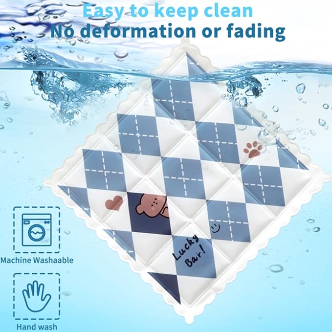 Dog Cooling Mat 13.7” x 13.7” Pet Summer Self-Cooling Pad - Image 6