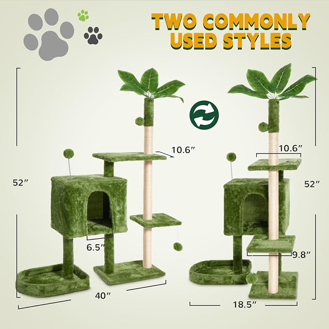 52in Multi-Level Cat Tower - Image 5