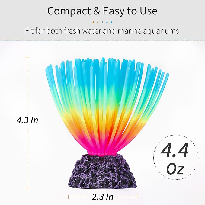 Uniclife Aquarium Imitative Iridescent Blue Sea Urchin Ball Artificial Silicone - Image 5