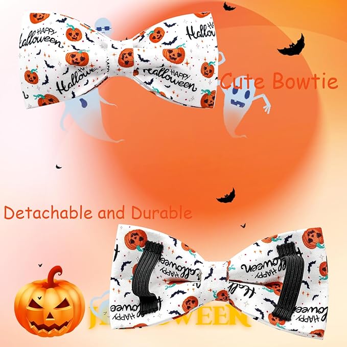 Halloween Dog Collar, Pet Collar Bow Pumpkin Pet Collar Girl Boy Holiday - Image 6