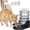 RIZZARI Dog Water Bowl Dispenser: 5L Black Stainless Steel Gravity Feeder by RIZZARI