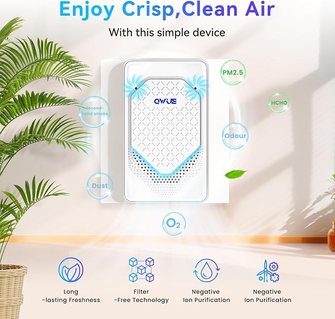 Plug in Air Ionizer 6-Pack, Negative Ion Air Purifier Plug In, Mini Filterless - Image 3