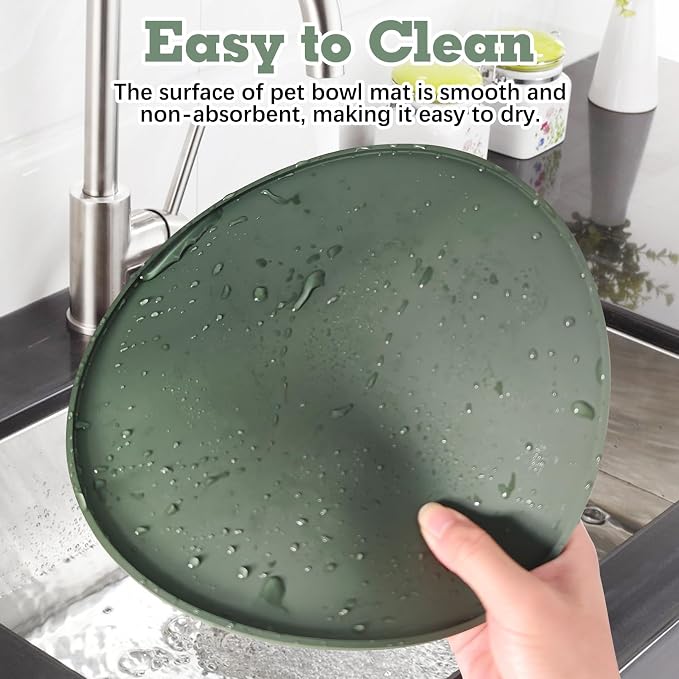 BNOSDM Silicone Cat Feeding Mat 2 Pack Dog Bowl Mats Pet Silicone Food Mat - Image 4
