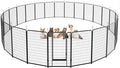 Dog Playpen Outdoor Extra Wide 24 Piece Panels Heavy Duty Dog Fence 50" Height by Committedtobetterpetlife