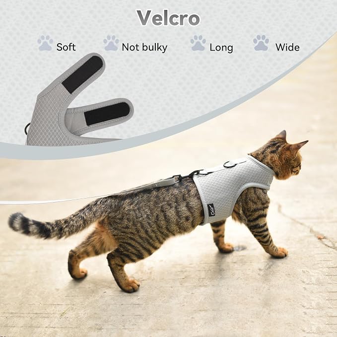 Kitty Harness and Leash for Walking Escape Proof Breathable Mesh Fabric - Image 5