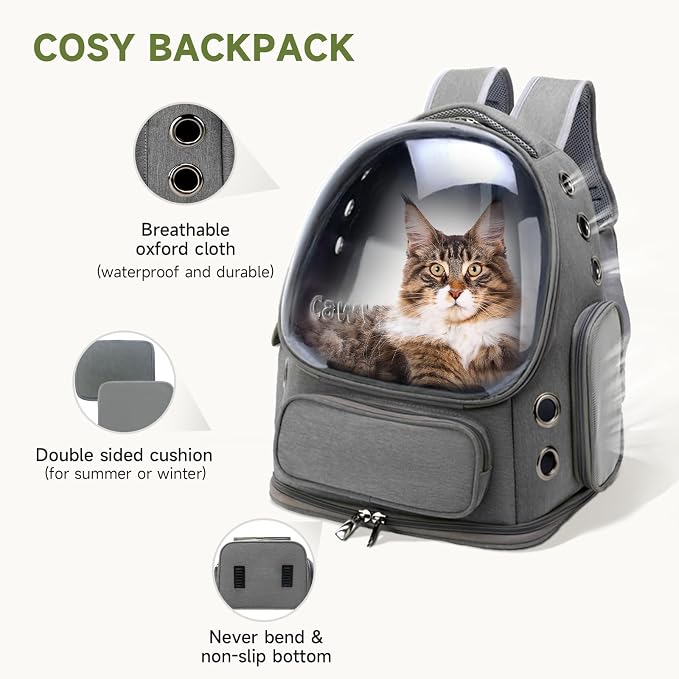 Cat Backpack Carrier, Breathable Cat Carrier Large Space Bubble Pet Backpack - Image 4