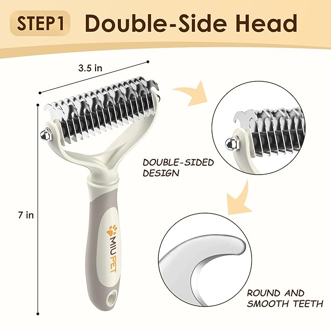 Professional Deshedding Dog Brush Grooming Kits, - Image 4