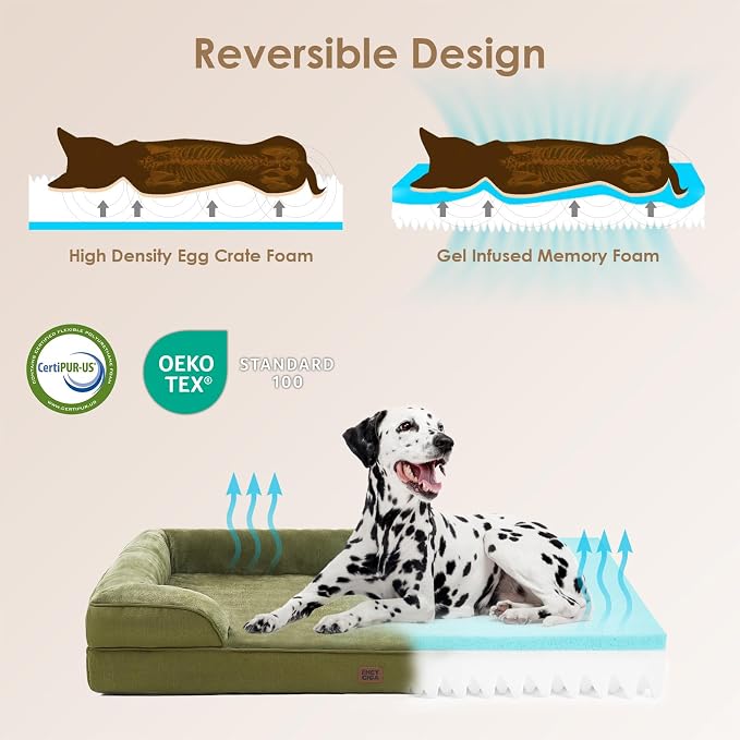 EHEYCIGA Orthopedic Dog Beds for Extra Large Dogs 44x32Inch, Waterproof Memory - Image 4