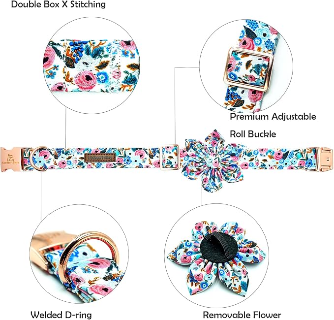 Lionheart glory Dog Collar Flowers Collar Floral Dog Collar - Image 2