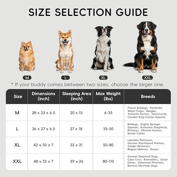 Homemate Dog Bed Medium Size Dog 28x23 inch - Image 3