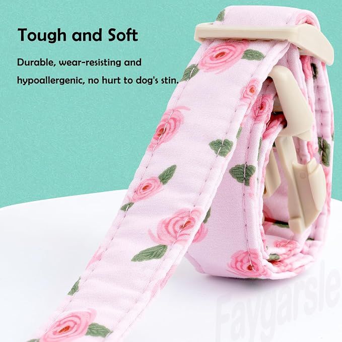 Faygarsle Pink Floral Dog Collar - Image 3