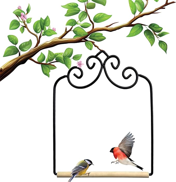 Outdoor Home-X Hummingbird Swing. Metal Frame Hummingbird Swing - Image 2