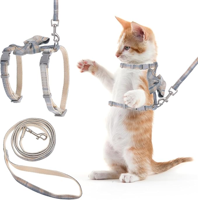 TIESOME Cat Harness and Leash Set, Adjustable Gradient Kitten Harness Escape by TIESOME
