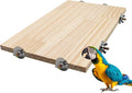 21.7 × 13.8 Inches Large Bird Perch Stand Platform, Natural Wooden Small by Dnoifne
