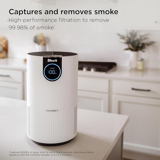 Shark Air Purifiers for Bedroom, Small Room, HEPA Air Filter, Odor Eliminator - Image 5