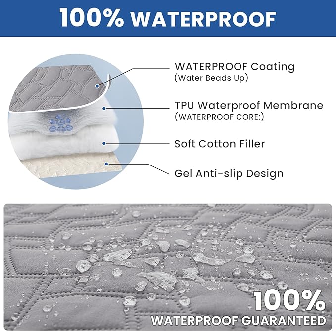 Waterproof Couch Covers for Pets, Waterproof Dog Bed Cover, Anti-Slip Soft Dog - Image 2