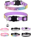 Cat Collars for Girl Cats with Rhinestone Soft Velvet, Breakaway Cat Collars by Aecllcea