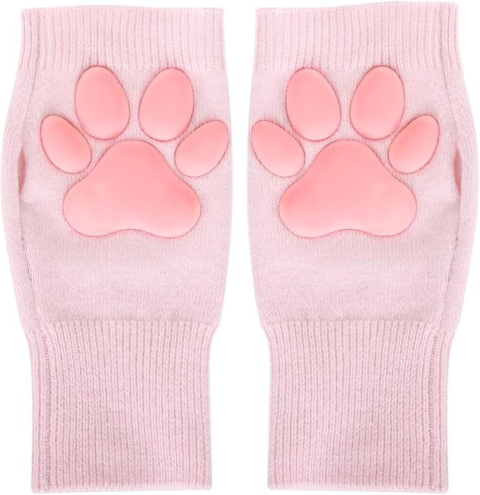Nydotd Cat Paw Pad Mittens Gloves Kawaii Pink 3D Claw Fingerless Cute Cat - Image 4