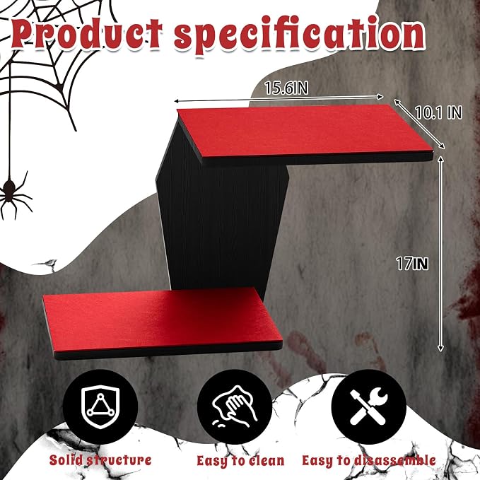 Sintuff Gothic Wall Cat Shelves Wall-Mounted 2 Platform Wall Climbing Steps - Image 2