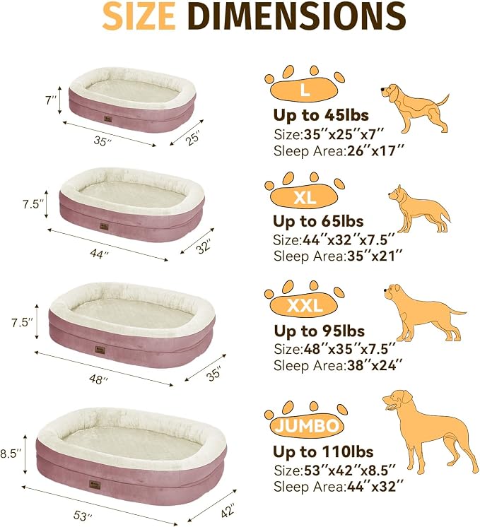 Orthopedic Waterproof Large Dog Bed: Memory FoamWashable Dog Bed - Image 2