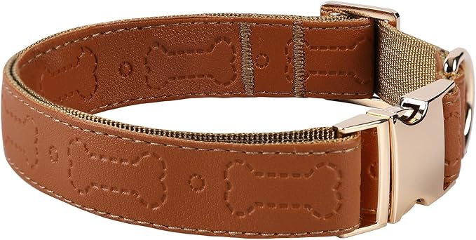 TDTOK Stylish Leather Dog Collar, Comfortable Soft PU Leather Dog Collars - Image 7