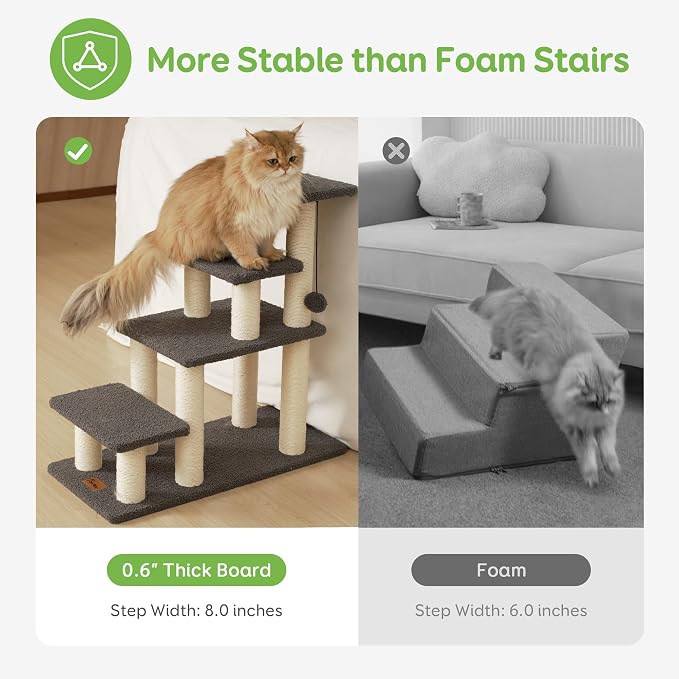 Pawque Dog Stairs & Cat Scratching Post Pet Steps - Image 3