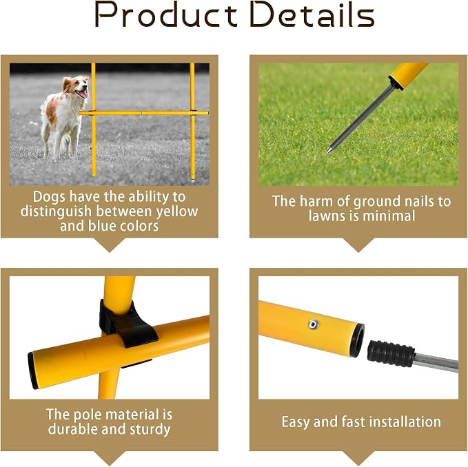 TNZMART 2.6 FT Dog Agility Obstacle Course Backyard Set - Image 6