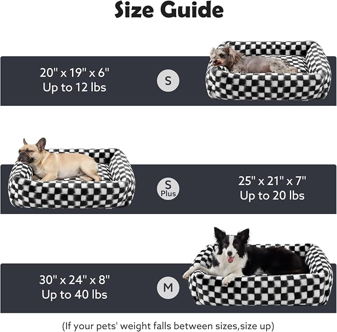JOEJOY Dog Bed Medium Size Dog, Rectangle Washable Orthopedic Corduroy Fleece - Image 5