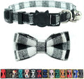 Cat Collars Breakaway with Bell and Bow Tie, Plaid Design Adjustable Safety by Ximipet
