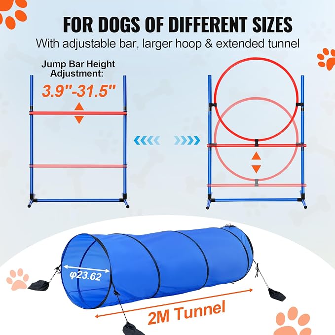 VEVOR Dog Agility Training Equipment, Dog Agility Course Backyard Set - Image 4