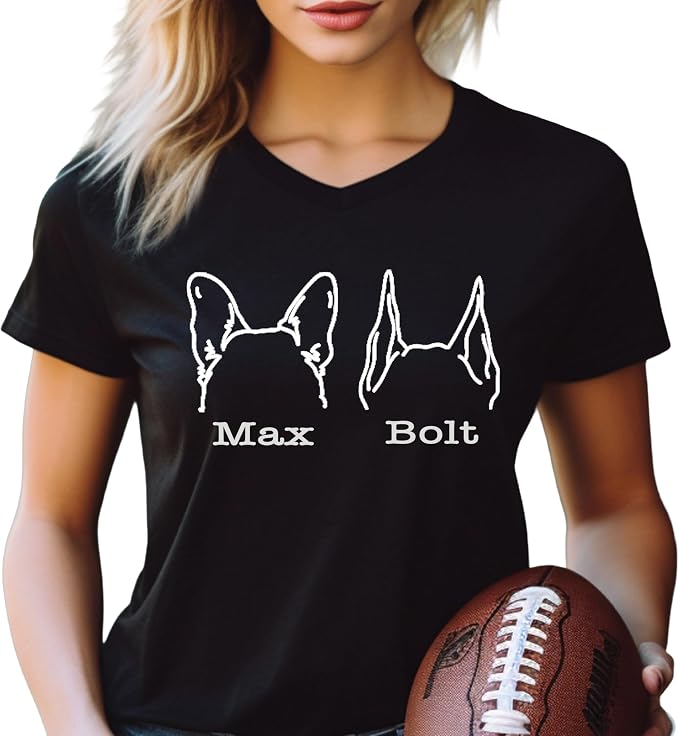 Custom Dog Mom Shirt for Women Pet Ears Sweatshirt by CustomUnique